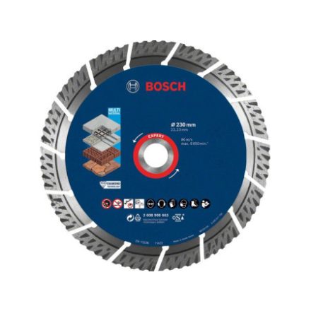 BOSCH EXPERT Diamant-Trennscheibe 230 x 2,2 x 15 x 22,2 mm segmentiertes MultiMaterial