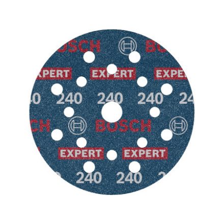 BOSCH EXPERT O780 Foil Schleifscheibe mit Klettverschluss 125 mm / P240 Keramikkörnung (6 Stück)