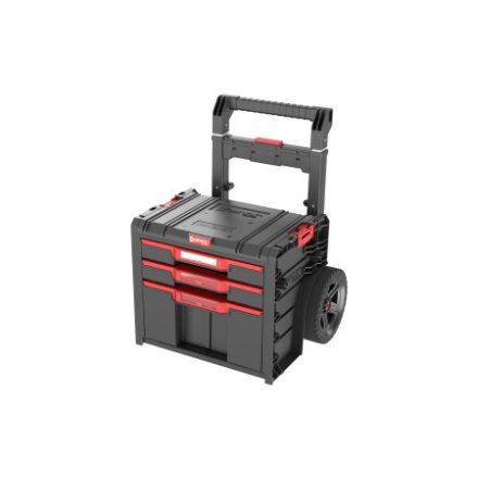 QBRICK SYSTEM PRO Rollwerkzeugkiste mit 3 Schubladen