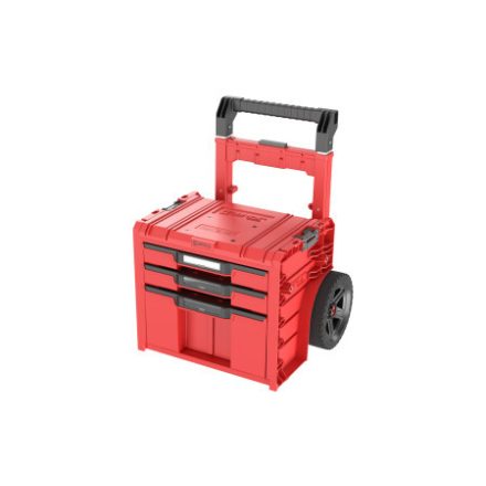 QBRICK SYSTEM PRO Rollende Werkzeugkiste mit Schubladen 3 Rot Ultra HD