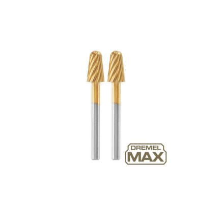 DREMEL MAX 117DM Fräserkopf kugelförmig 6,4 mm mit TiN-Beschichtung (2 Stück)