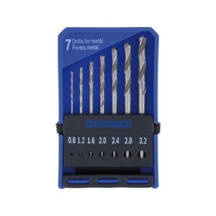 DREMEL Präzisionsbohrersatz 7-teilig (0,8-1,2-1,6-2,0-2,4-2,8-3,2 mm)