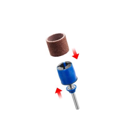 DREMEL EZ SpeedClic Schleifspindel und 2 Stück 13mm Schleifbänder (P60, P120)