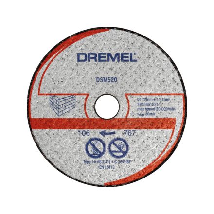 DREMEL DSM520 Schneidscheibe für Stein 77 x 11,1 mm (2 Stück)