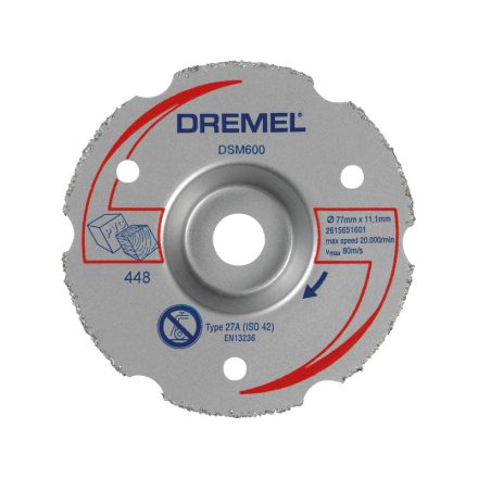 DREMEL DSM600 Schneidescheibe mit Karbidkörnung 77 x 11,1 mm