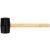 VOREL Gummihammer 450 g Holzstiel 55 mm
