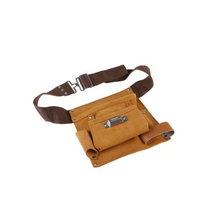 Winkel- und Werkzeughalter-Gürteltasche mit 6 Taschen aus Leder