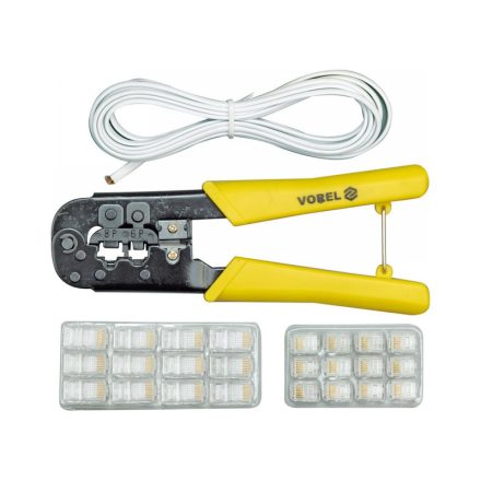 VOREL Crimpzange für UTP-Netzwerk-/RJ45- und Telefon-/RJ11-Kabel