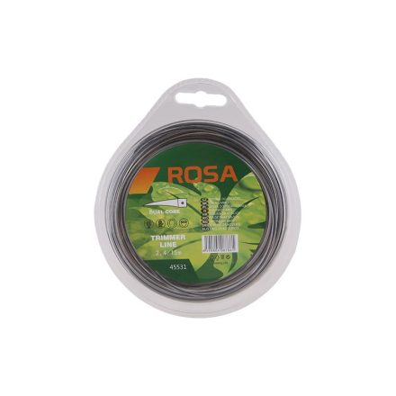 ROSA Rasenmäher Damil 2,4 mm x 15 m verstärktes Quadrat
