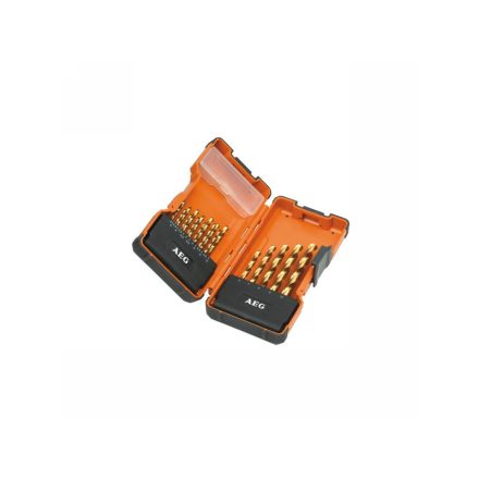AEG Schneckenbohrer-Set 19-teilig 118° 2-10 mm HSS-G TiN DIN 338
