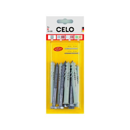 CELO Kunststoffdübel mit Schraube R 10-80 TX (5 Stück)