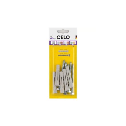 CELO Universal-Kragen-Kunststoffdübel mit Schraube MZ 12 (5 Stück)