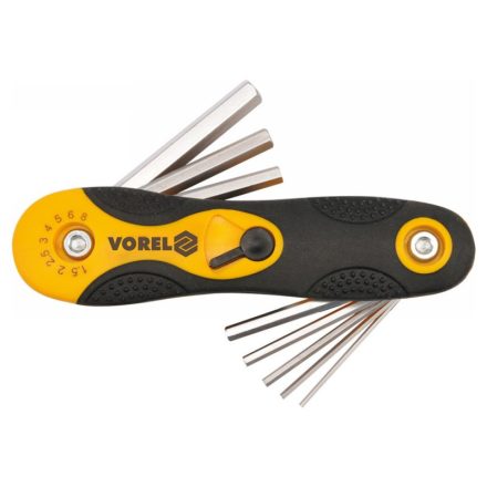VOREL Inbusschlüsselsatz 8-teilig 1,5-8 mm klappbar
