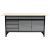 VOREL Cabinet Arbeitstisch mit 4 Schubladen und 2 Türen 1700 x 600 x 840 mm