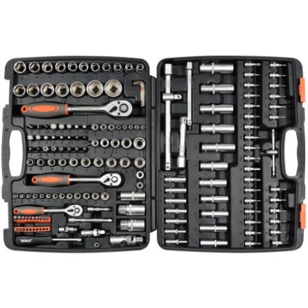 STHOR Steckschlüsselsatz 173-teilig 1/4", 3/8", 1/2" CrV