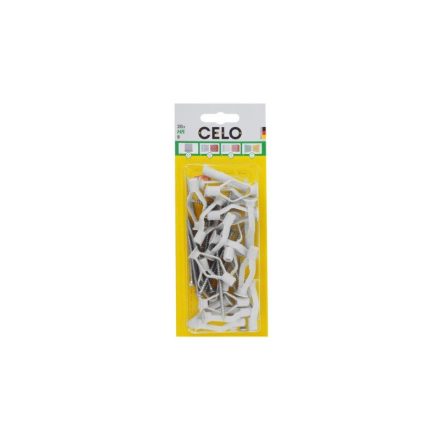 CELO Flügel-Gipskartondübel M8 + 4,0 x 60 Holzschrauben (20 Stück)