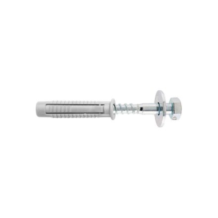 CELO FX O 8 Nylondübel, (2 Stück) DIN 571 M6 x 45 Schraube, (2 Stück) DIN 9021 O 6 Unterlegscheiben (2 Stück).