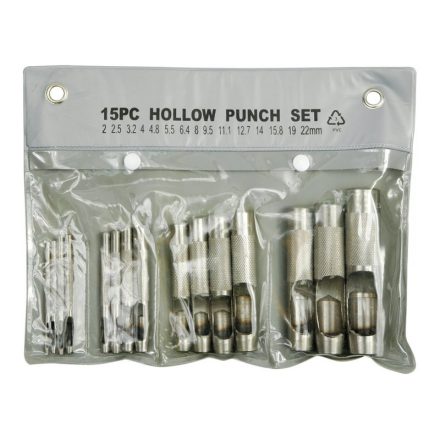 Lederstanzer-Set 15-teilig 2-22 mm