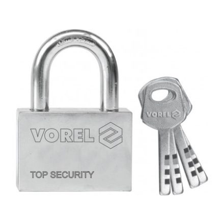 VOREL Vorhängeschloss + 4 Schlüssel 50 mm