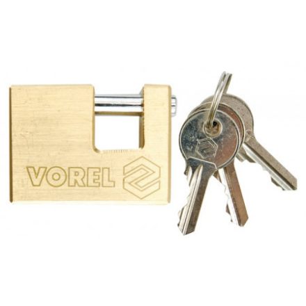 VOREL Vorhängeschloss 50 mm Sicherheitsmessing („U“-Vorhängeschloss)