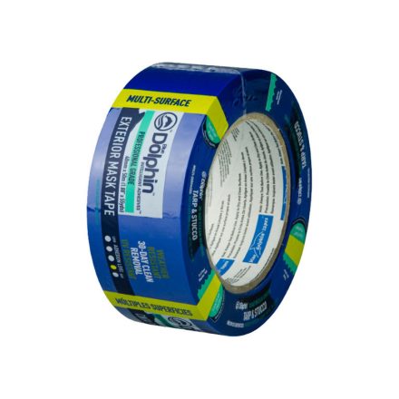 BLUE DOLPHIN Farb- und Abdeckband 48 mm x 50 m für den Außenbereich, UV-beständig (blau)