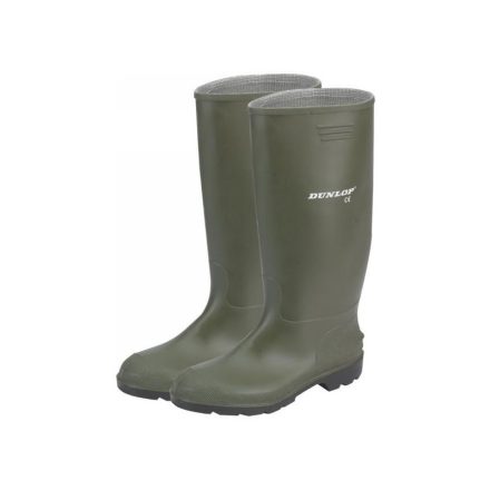 DUNLOP Gummistiefel, säure-alkalibeständig, grün Größe 39