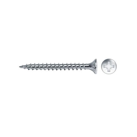 CELO VELOX Spanplattenschraube 4,5 x 35 mm, Vollgewinde, PZ, Weißzink (200 Stück)