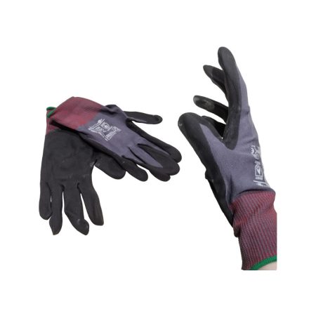 Fadenhandschuhe getaucht rutschfest 9 GRIP GLASS