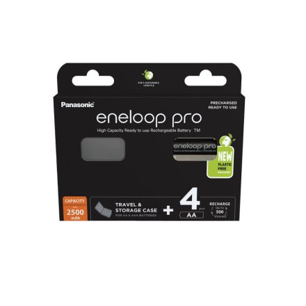 ENELOOP PRO AA/Bleistiftbatterie 1,2 V 2500 mAh Batterie + Batteriebox (4 Stück)