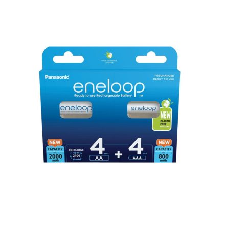 ENELOOP AAA/Micro 1,2 V 800 mAh Batterie + AA/Bleistiftbatterie 1,2 V 2000 mAh (4-4 Stück)
