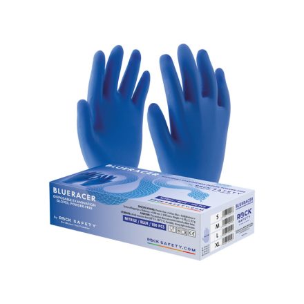 BLUERACER/XL Einmalige nitril Untersuchungshandschuhe, puderfrei (100 Stück/Box) XL