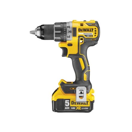 DEWALT Akku-Bohrschrauber 18 V ohne Kohlebürste (2 x 5,0 Ah Akku + Ladegerät) DCD791P2