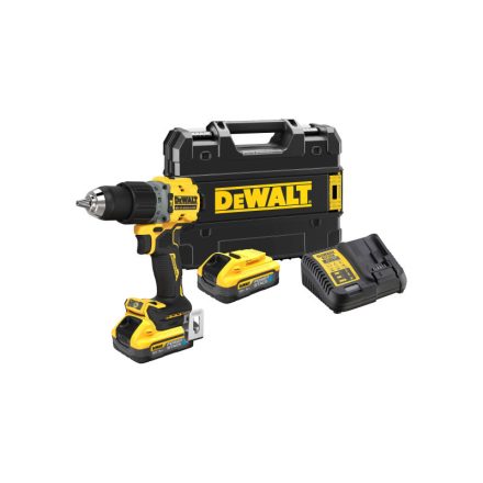 DEWALT Akku-Bohrschrauber 18 V ohne Kohlebürste (2 x 5,0 Ah Akku + Ladegerät + TSTAK) DCD805H2T
