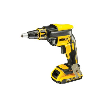 DEWALT Akku-Gipskartonschrauber + Magazin 18 V ohne Kohlebürste (2 x 5,0 Ah+Ladegerät+TSTAK) DCF62