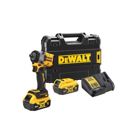 DEWALT Akku-Schlagschrauber 18 V (2 x 5,0 Ah Akku + Ladegerät + TSTAK) DCF922P2T