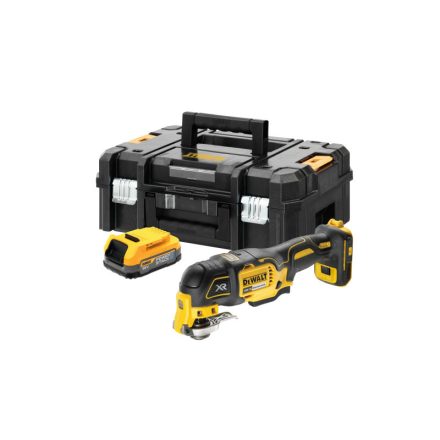 DEWALT Akku-Multifunktionsmaschine 18 V ohne Kohlebürste (1 x 1,7 Ah Akku + TSTAK) DCS356E1T