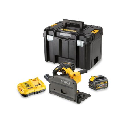 DEWALT Akku-Tauchkreissäge 54 V ohne Kohlebürste (2 x 6,0 Ah Akkus + Ladegerät) DCS520T2