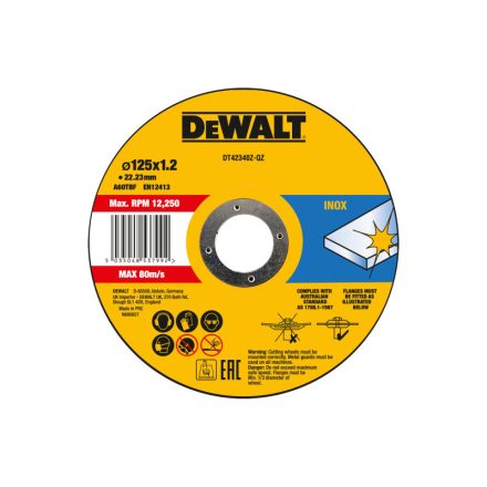 DEWALT Trennscheibe für Metall 125 x 1,2 x 22,2 mm Inox A60TBF