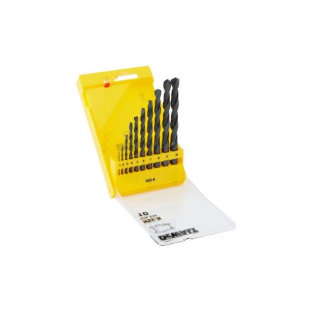 DEWALT Schlangenbohrer-Set 10-teilig HSS-R DIN 338 (1,0 - 10 mm)