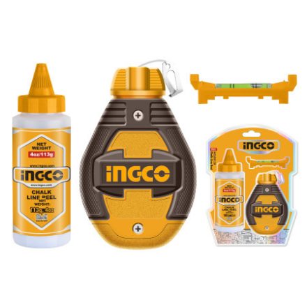 INGCO Malerleine Set 2-teilig 30 m (Kunststoffgehäuse Leine + blaue Farbe)