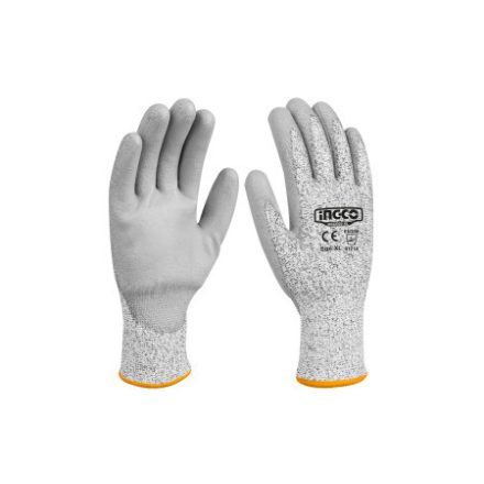 INGCO Arbeitsschutzhandschuhe XL Schnittfeste PU-Getaucht 3/C