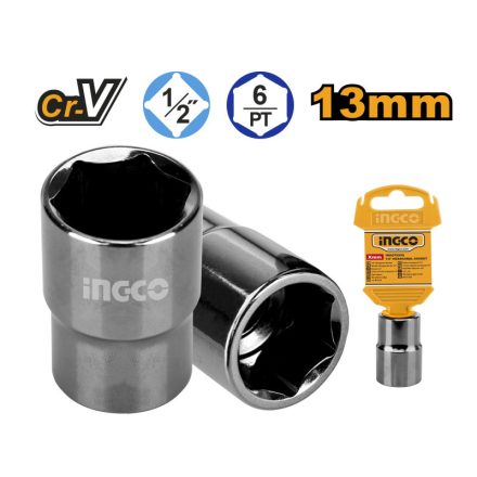 INGCO Steckschlüssel 1/2" 13 mm CrV