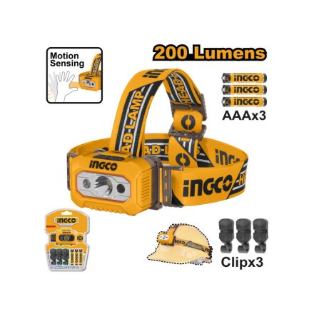 INGCO Stirnlampe 200 lm