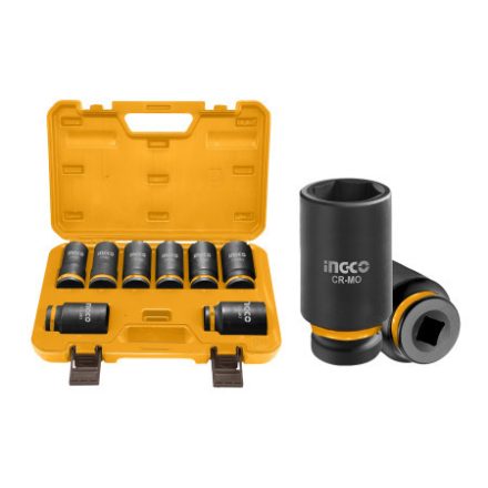 INGCO Maschinen-Steckschlüsselsatz 8-teilig 3/4" 26-38 mm CrMo