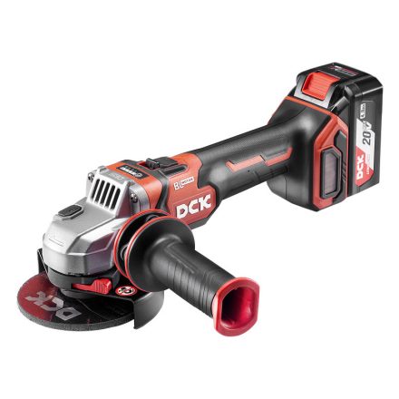 DCK Akku-Winkelschleifer 125 mm bürstenlos 20 V (2 x 5,0 Ah Akku + Ladegerät)