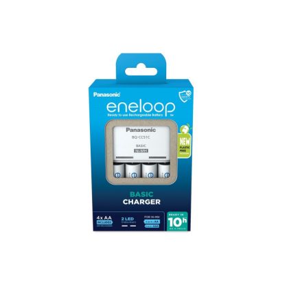 ENELOOP Batterieladegerät + 4 AA/Bleistiftbatterien 1,2 V 2000 mAh