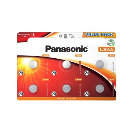 PANASONIC LR44 Alkali-Knopfzelle 1,5 V (6 Stück)