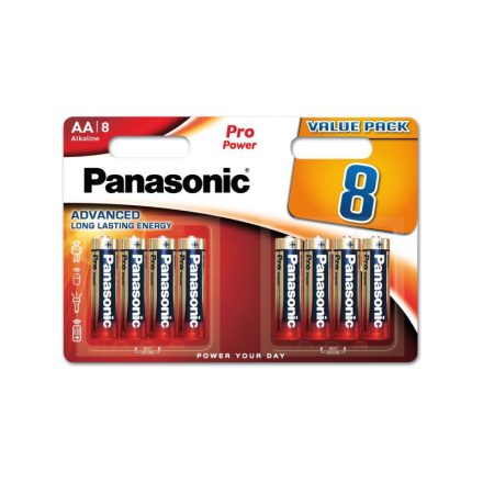 PANASONIC AA/Stift Superdauerhafte Alkalibatterie 1,5 V (8 Stk.)