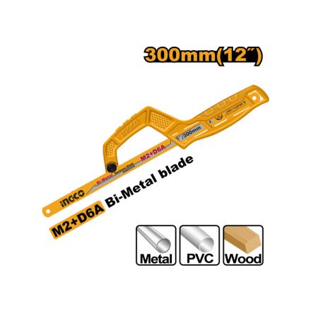 INGCO Handsäge für Metall 300 mm mit Bimetall-Blatt