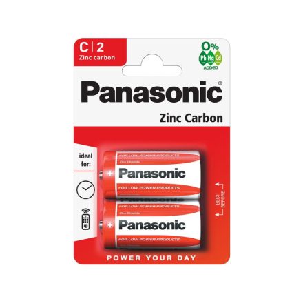 PANASONIC C/baby langlebige Zink-Mangan-Batterie 1,5 V (2 Stück)
